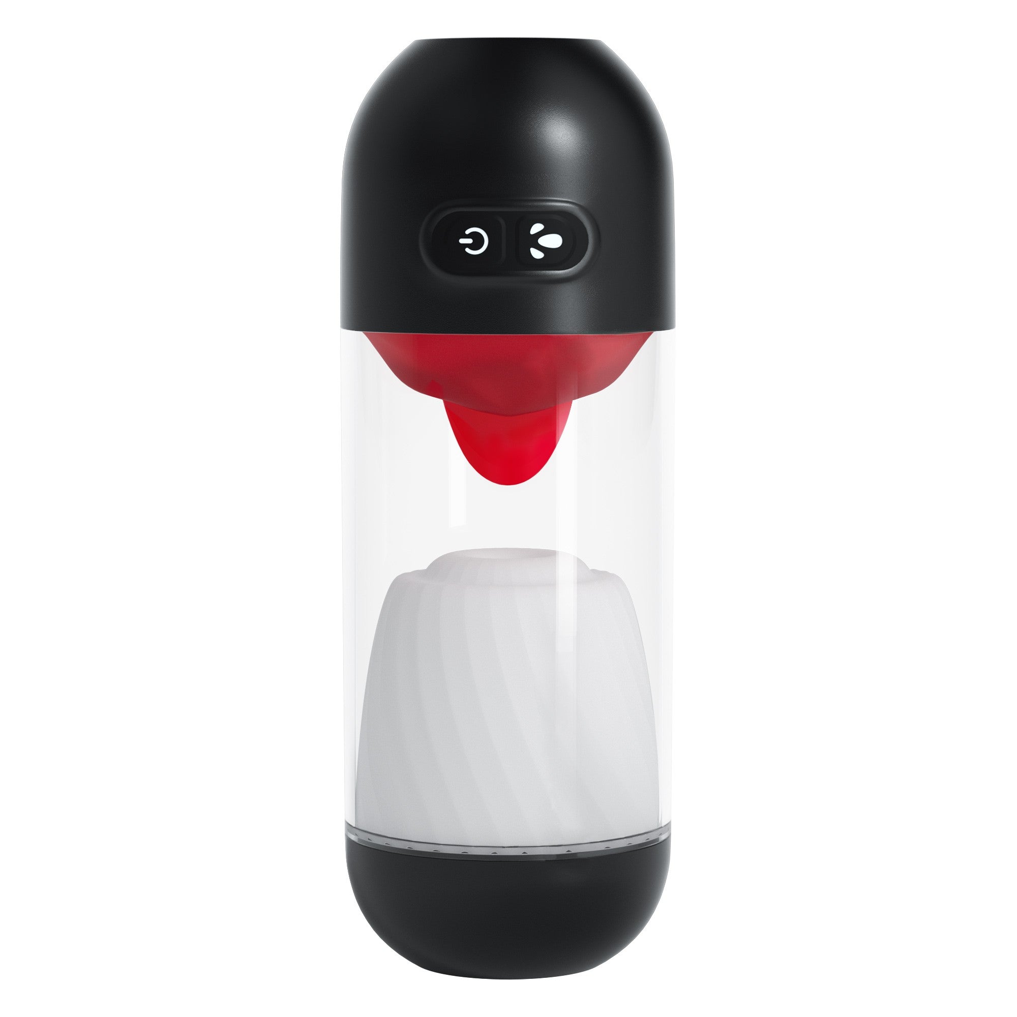 CRUSHIOUS | Slurpy – Masturbador desmontable 2 en 1 con estimulador tipo lengua, rotación y vibración – 22 cm