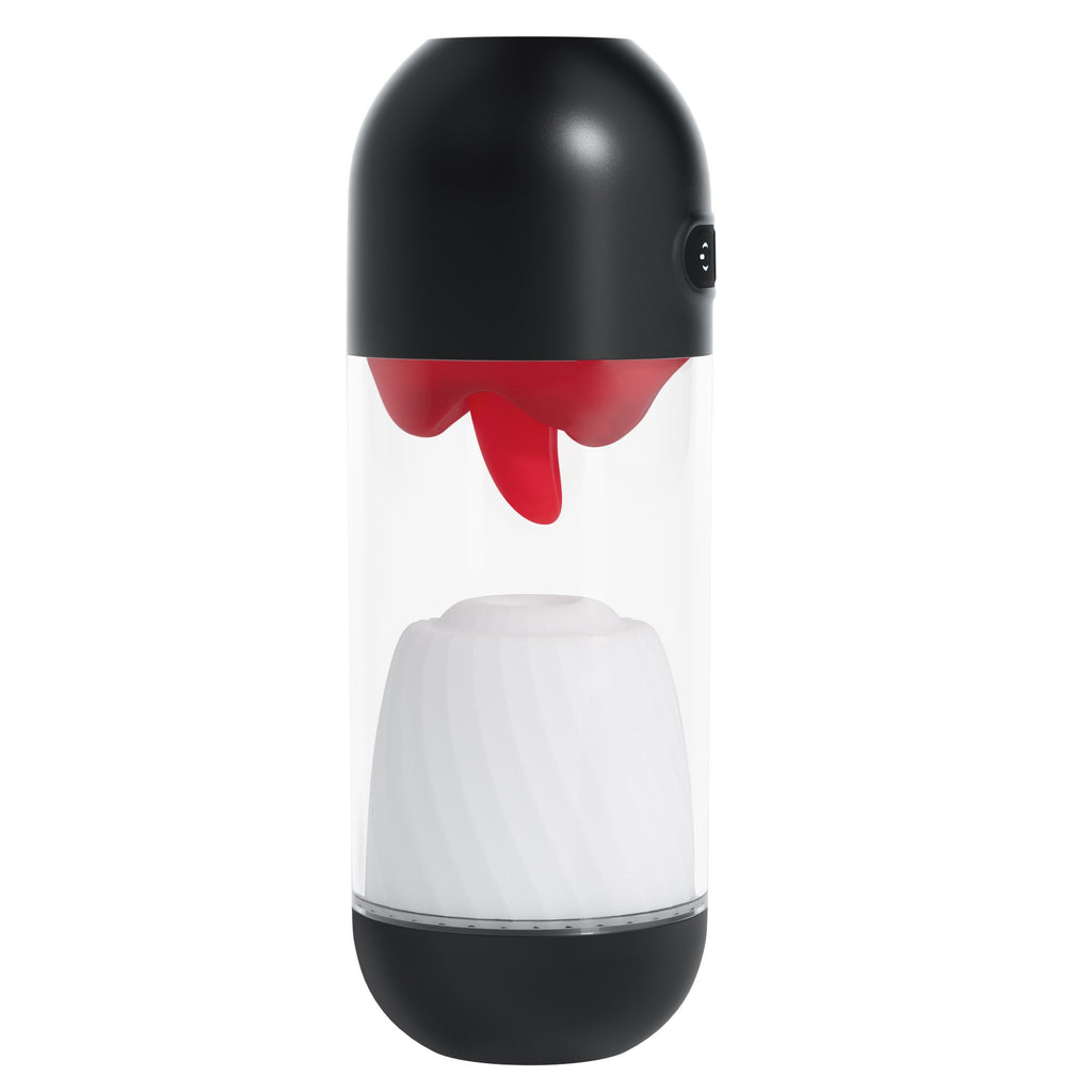 CRUSHIOUS | Slurpy – Masturbador 2 en 1 Desmontable con Estimulador de Lengua 22 cm