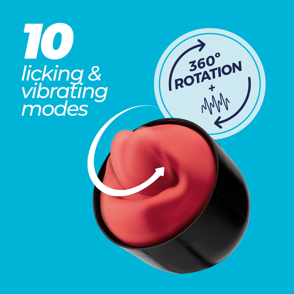 CRUSHIOUS | Slurpy – Masturbador desmontable 2 en 1 con estimulador tipo lengua, rotación y vibración – 22 cm