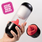 CRUSHIOUS | Slurpy – Masturbador desmontable 2 en 1 con estimulador tipo lengua, rotación y vibración – 22 cm