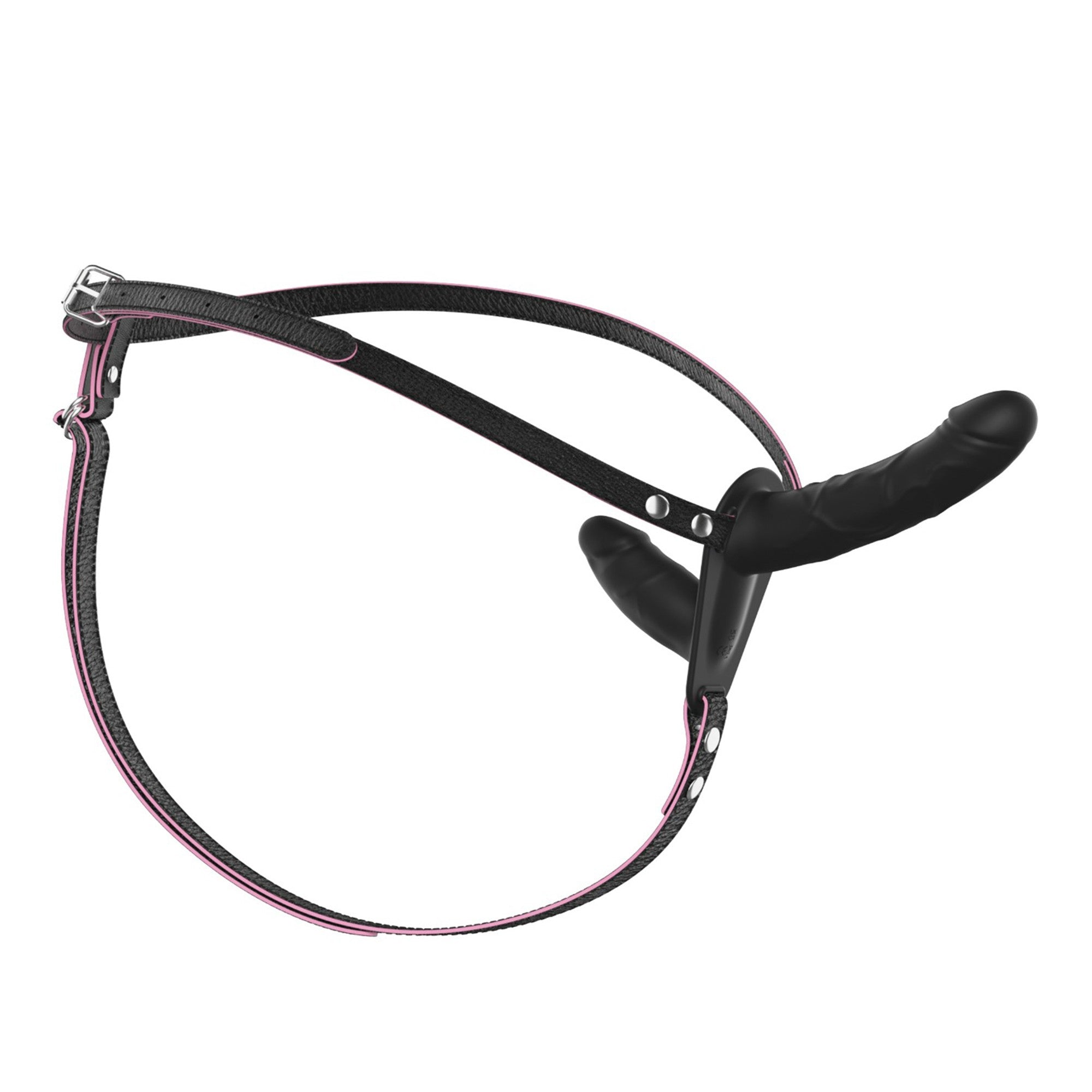 CRUSHIOUS | Labionda – Arnés Doble con Mando a Distancia – Negro