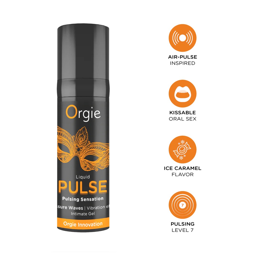 ORGIE | Pulso de Placer – Liquid Pulse Gel Estimulante Unisex (Caramelo Helado, 15 ml)