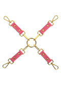 TABOOM | Malibu Hogtie – Restricción BDSM de Cuero Vegano Rosa