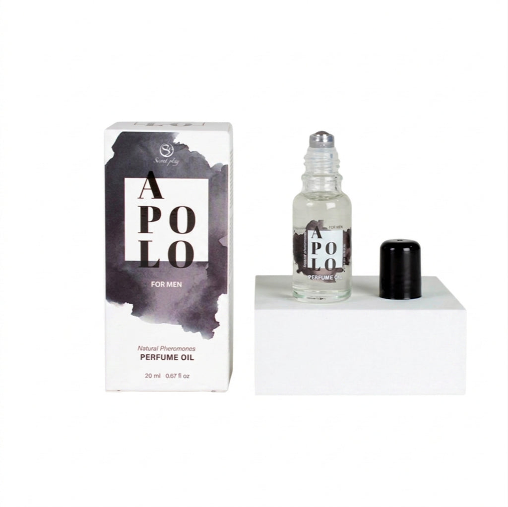 SECRET PLAY | Apolo Pheromone Perfume Oil for Men – With Black Truffle Extract & Sandalwood – Roll-On – 20 ml