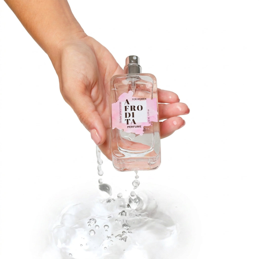 SECRET PLAY | Afrodita Perfume Spray con Feromonas para Mujeres – Con trufa negra, caramelo dulce y rosa – 9,5 ml Travel (Afrodis) / 50 ml