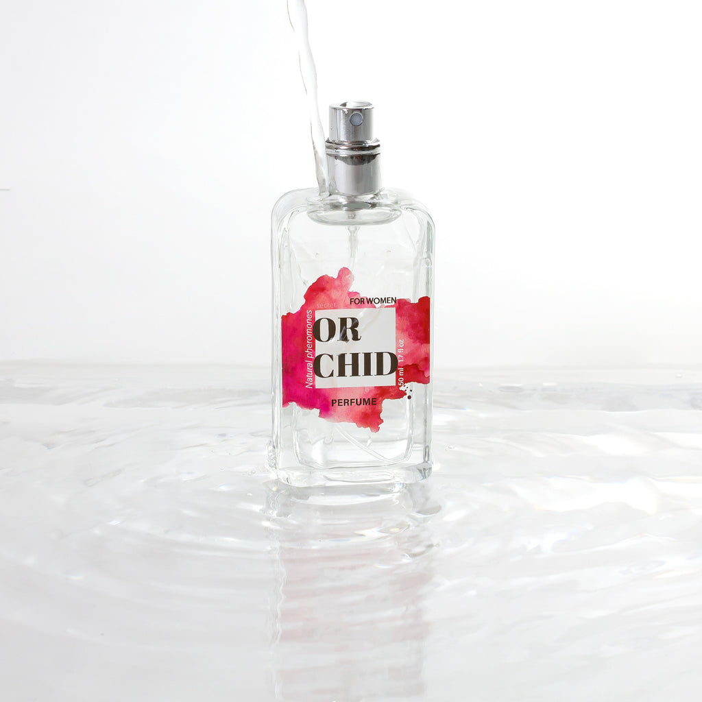 SECRET PLAY | Orchid Perfume Spray con Feromonas para Mujeres – Con trufa negra, orquídea y vainilla – 9,5 ml Travel / 50 ml