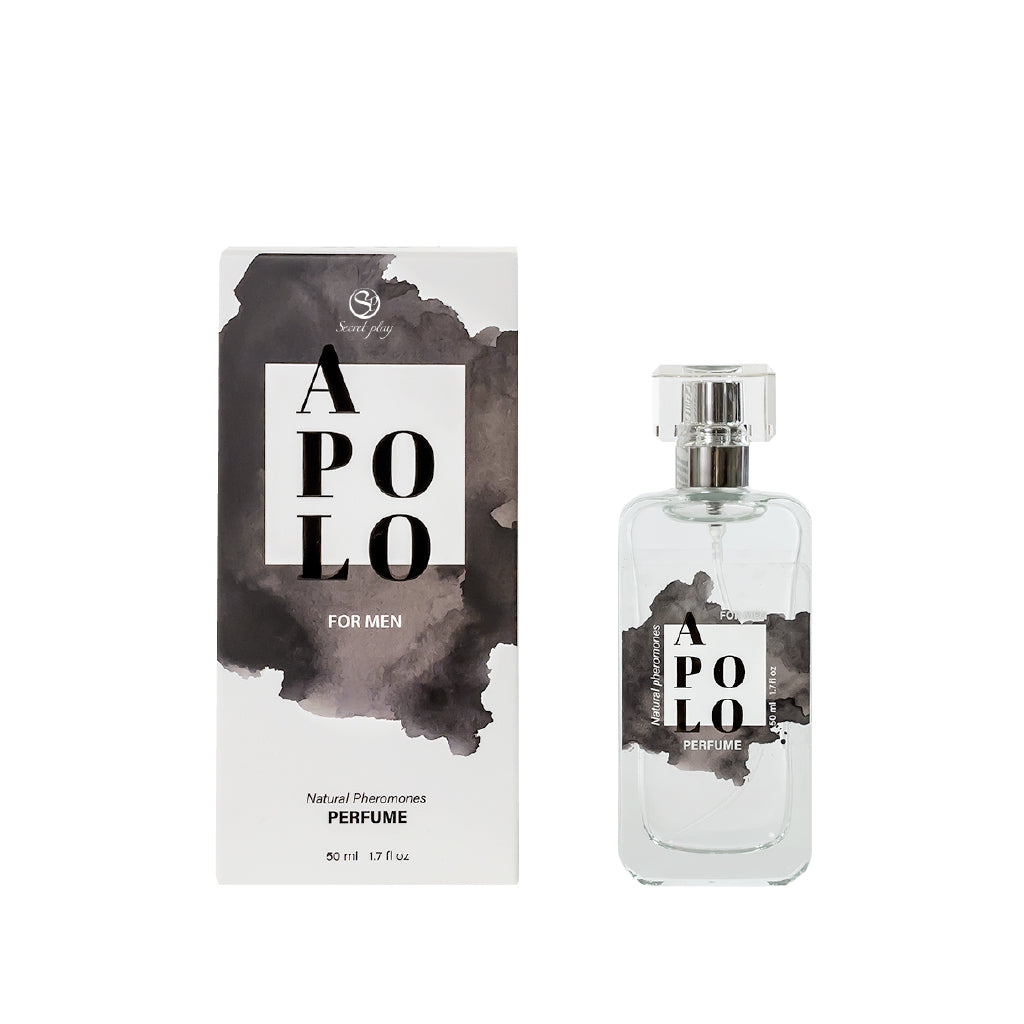 SECRET PLAY | Apolo Perfume Spray con Feromonas para Hombres – Con trufa negra y sándalo – 9,5 ml Travel / 50 ml
