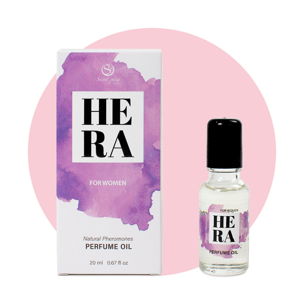 SECRET PLAY | Hera Aceite Perfume con Feromonas para Mujeres – Con trufa negra, pera, gardenia y vainilla – Roll-On – 20 ml
