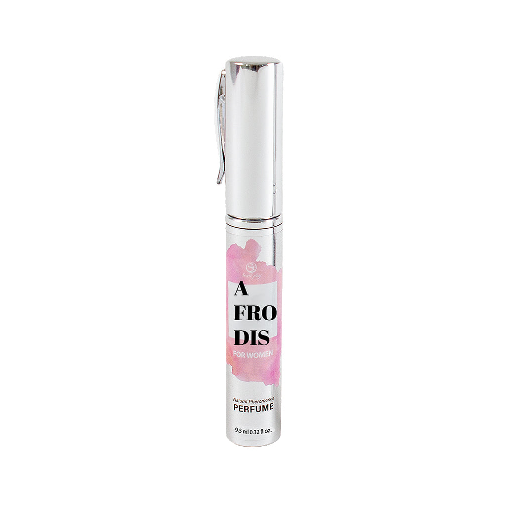 SECRET PLAY | Afrodita Perfume Spray con Feromonas para Mujeres – Con trufa negra, caramelo dulce y rosa – 9,5 ml Travel (Afrodis) / 50 ml