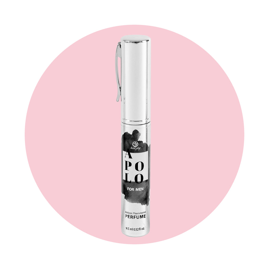 SECRET PLAY | Apolo Perfume Spray con Feromonas para Hombres – Con trufa negra y sándalo – 9,5 ml Travel / 50 ml