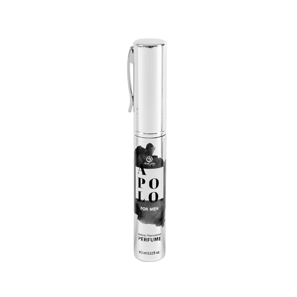 SECRET PLAY | Apolo Perfume Spray con Feromonas para Hombres – Con trufa negra y sándalo – 9,5 ml Travel / 50 ml