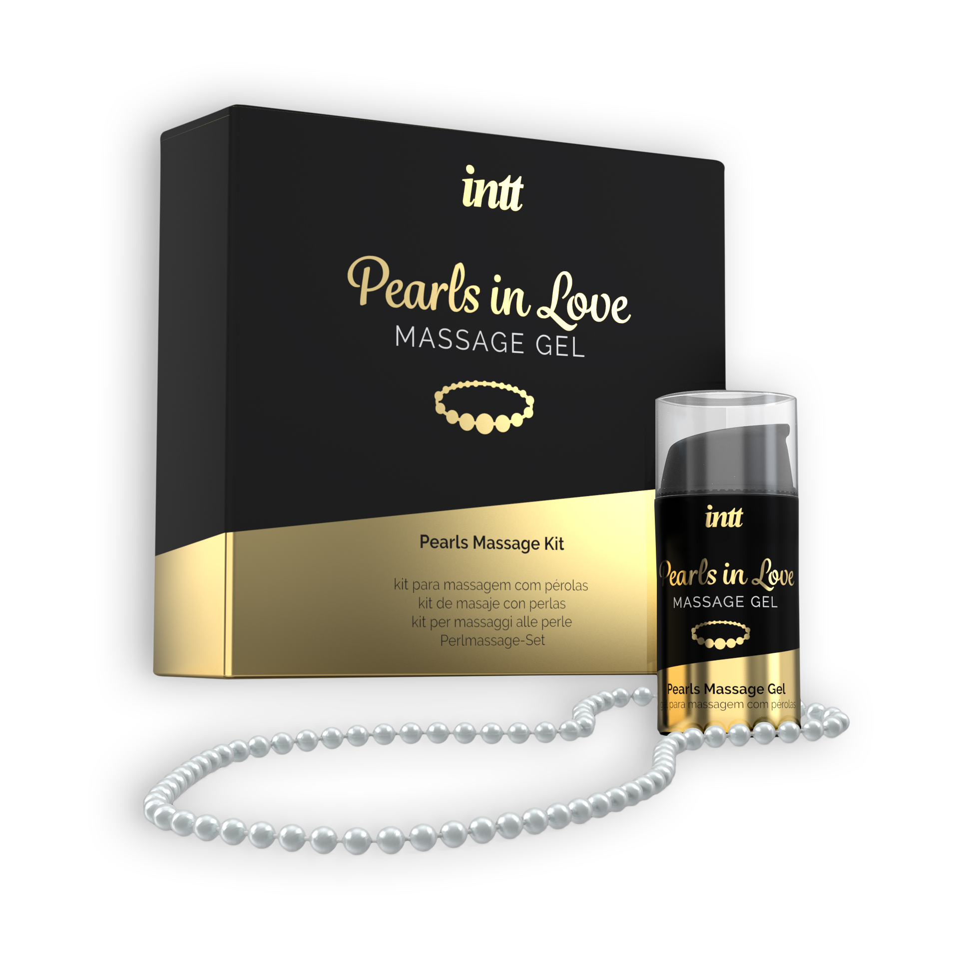 INTT | Gel de masaje Pearls in Love con collar de perlas – 15 ml