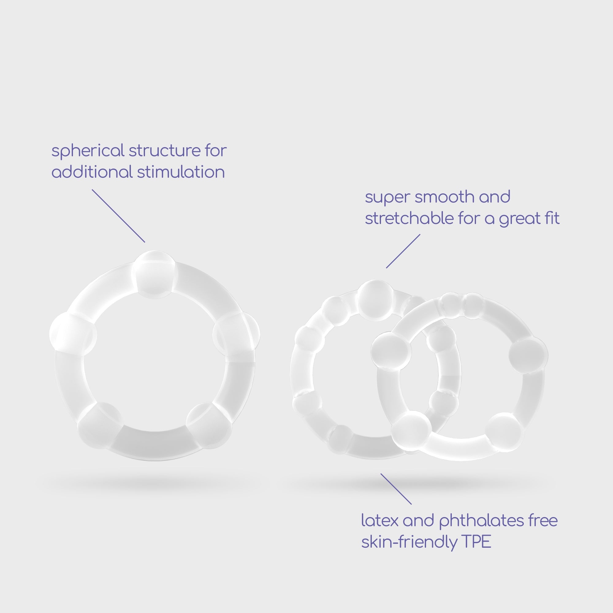 Juego de triple anillo para el pene Crushious