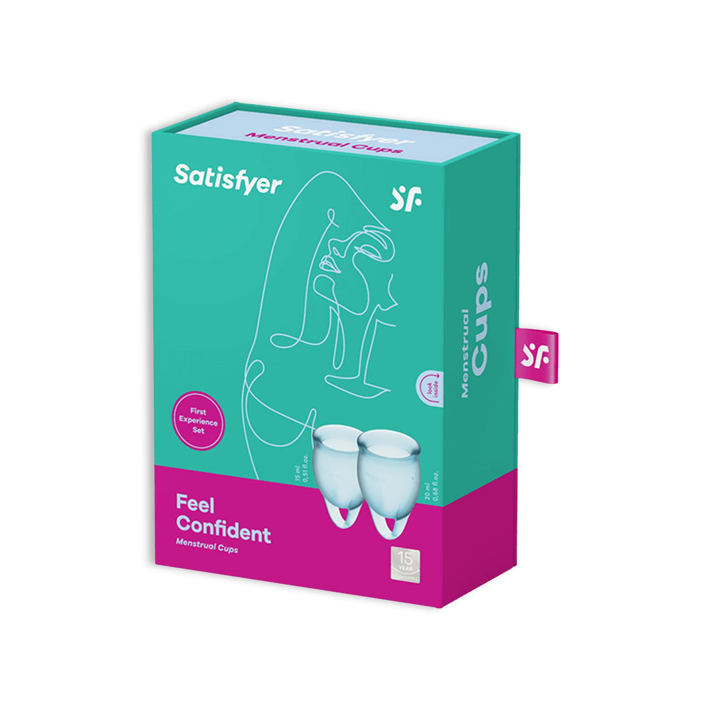 Satisfyer | Set de copa menstrual Feel Confident – ​​2 copas (5 colores)