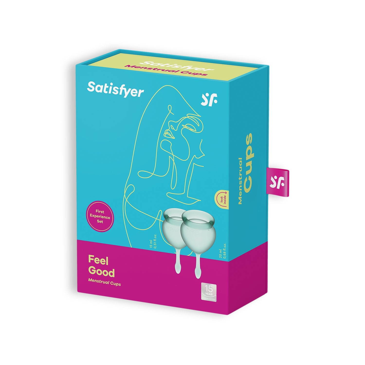 Satisfyer | Set de copa menstrual Feel Good – 2 copas (5 colores)