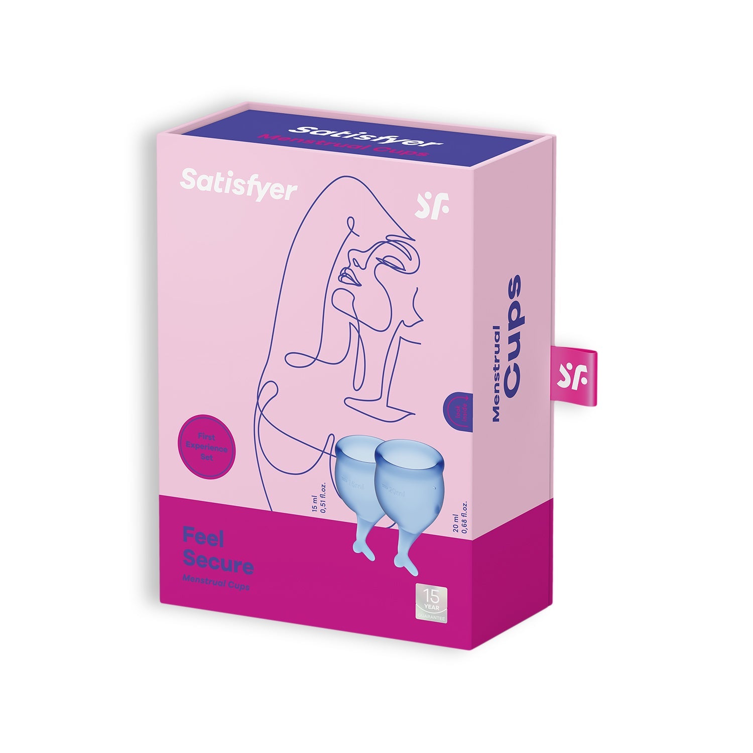 Satisfyer | Set de copa menstrual Feel Secure – 2 copas (7 colores)