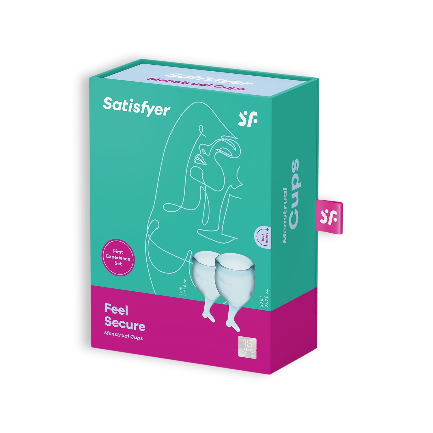 Satisfyer | Set de copa menstrual Feel Secure – 2 copas (7 colores)