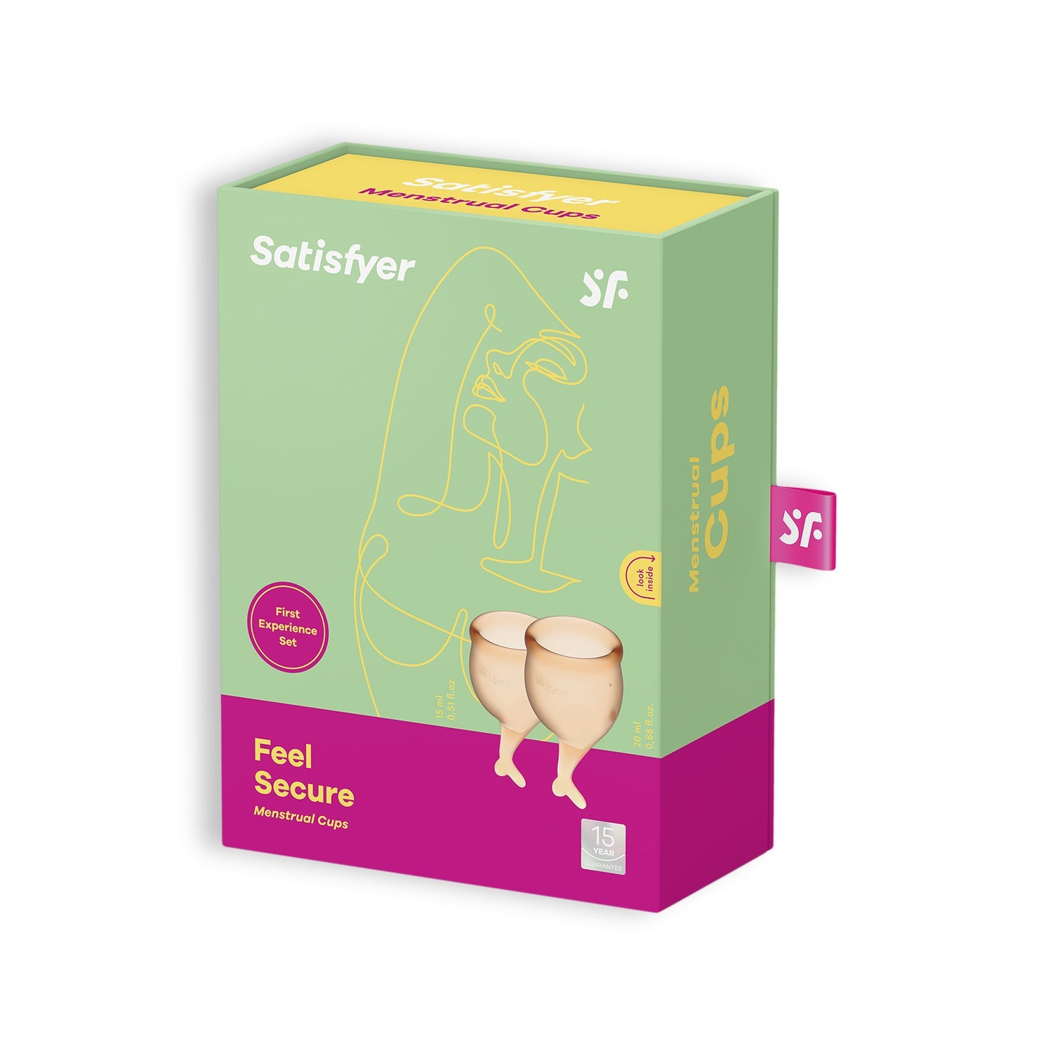 Satisfyer | Set de copa menstrual Feel Secure – 2 copas (7 colores)