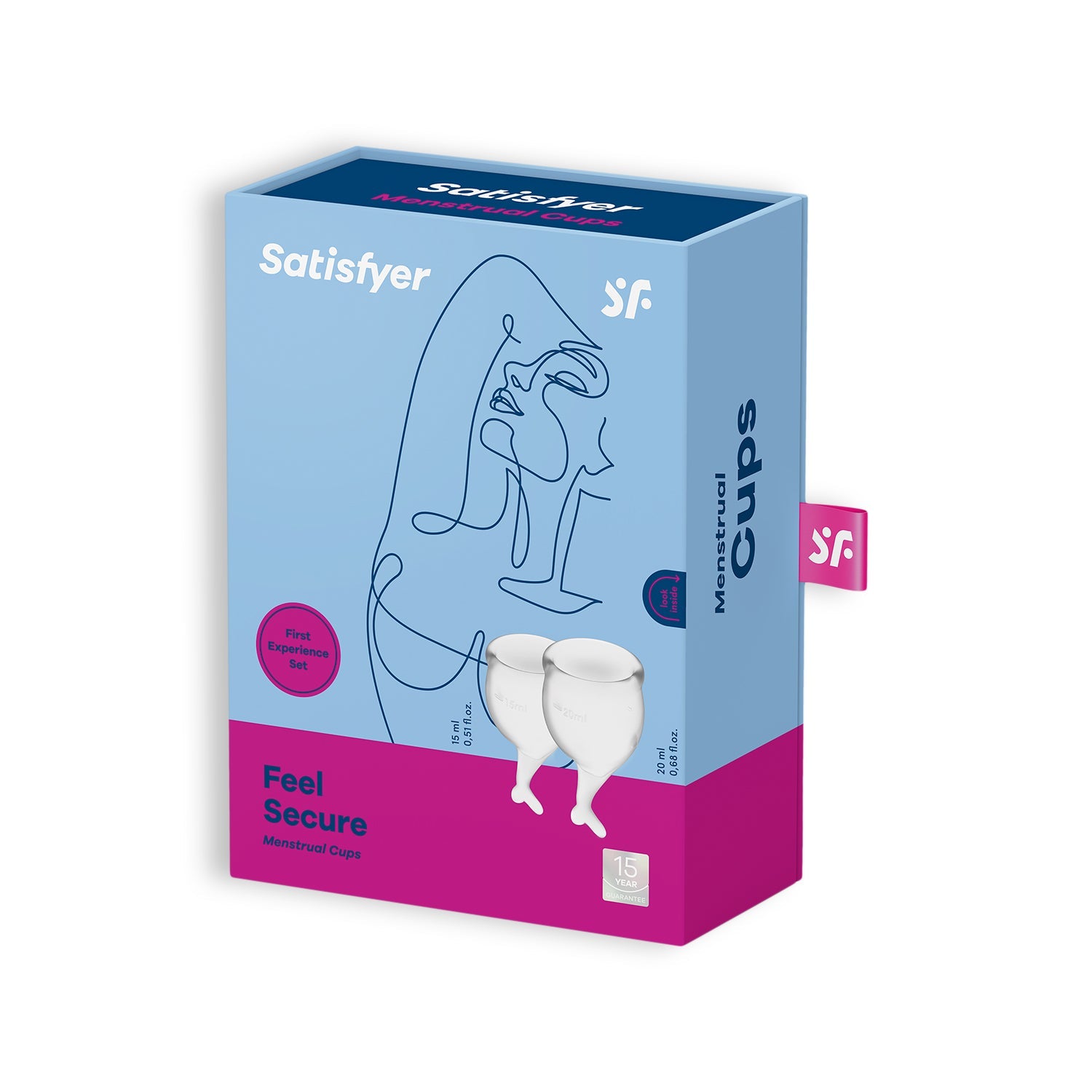 Satisfyer | Set de copa menstrual Feel Secure – 2 copas (7 colores)