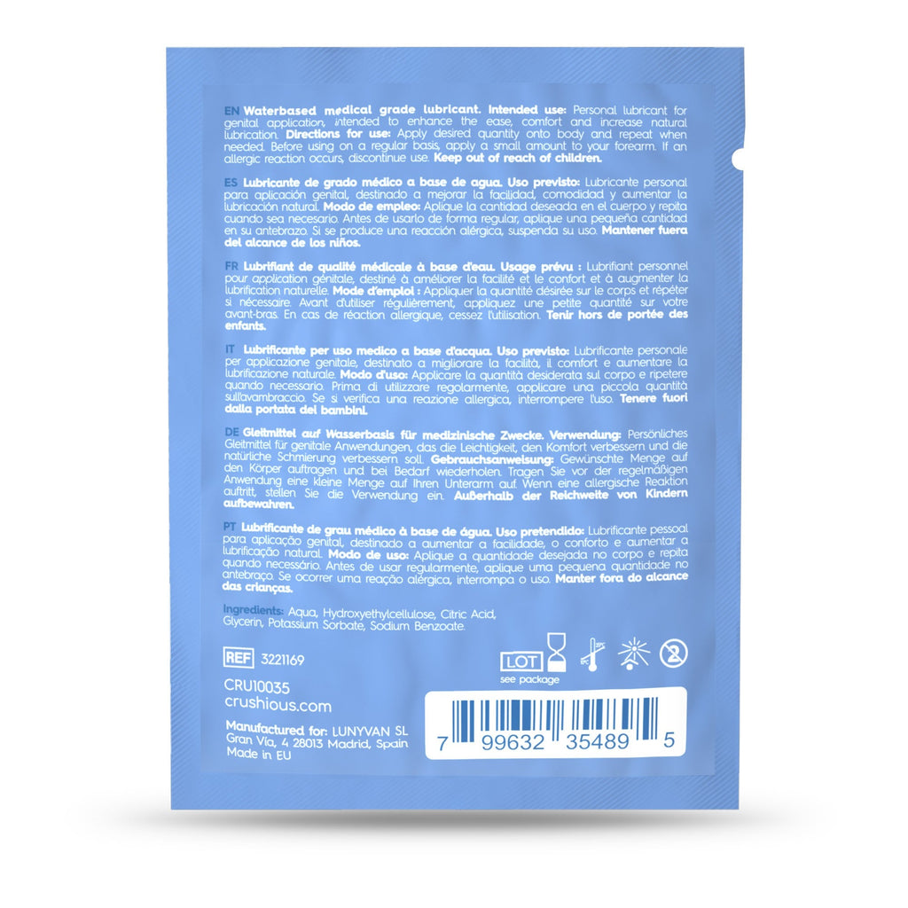 Lubricante a base de agua CRUSHIOUS 4 ML