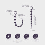 Cadena anal de silicona de 10 cuentas Crushious