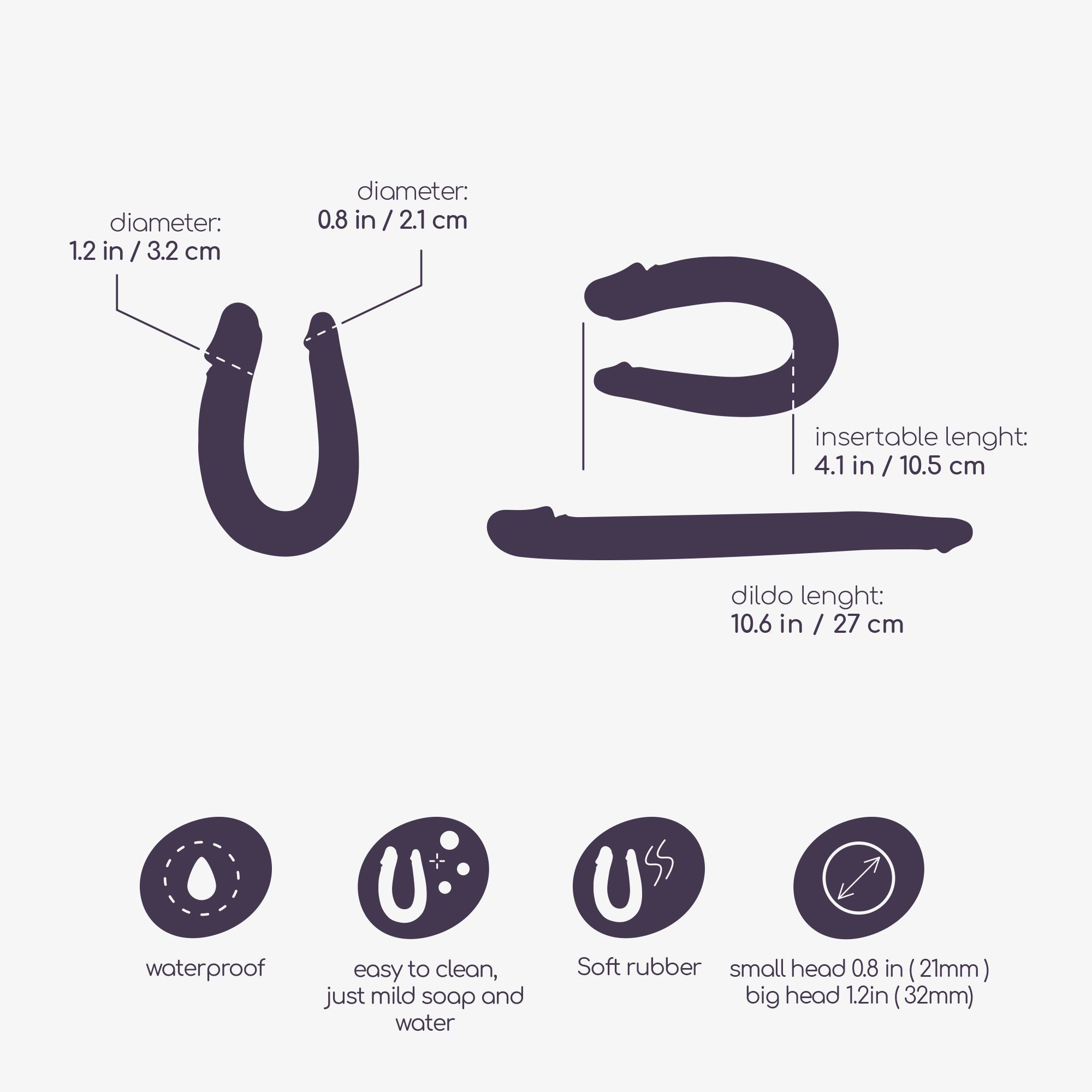 Double Trouble dildo doble de doble cara Crushious