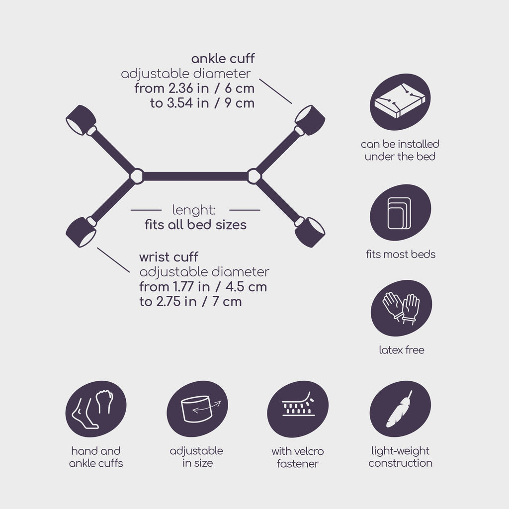 Restricciones de cama BDSM universales Crushious