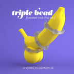 CRUSHIOUS | Triple Bead Cock Ring Set – 3 Sizes