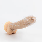 Funda para pene transparente acanalada + lubricante Crushious