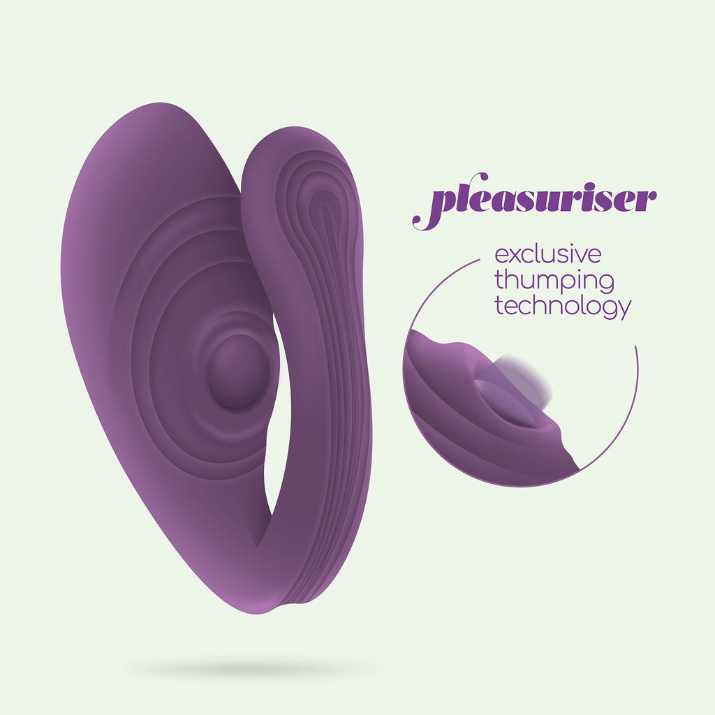 Vibrador control remoto recargable Pleasuriser + lubricante Crushious