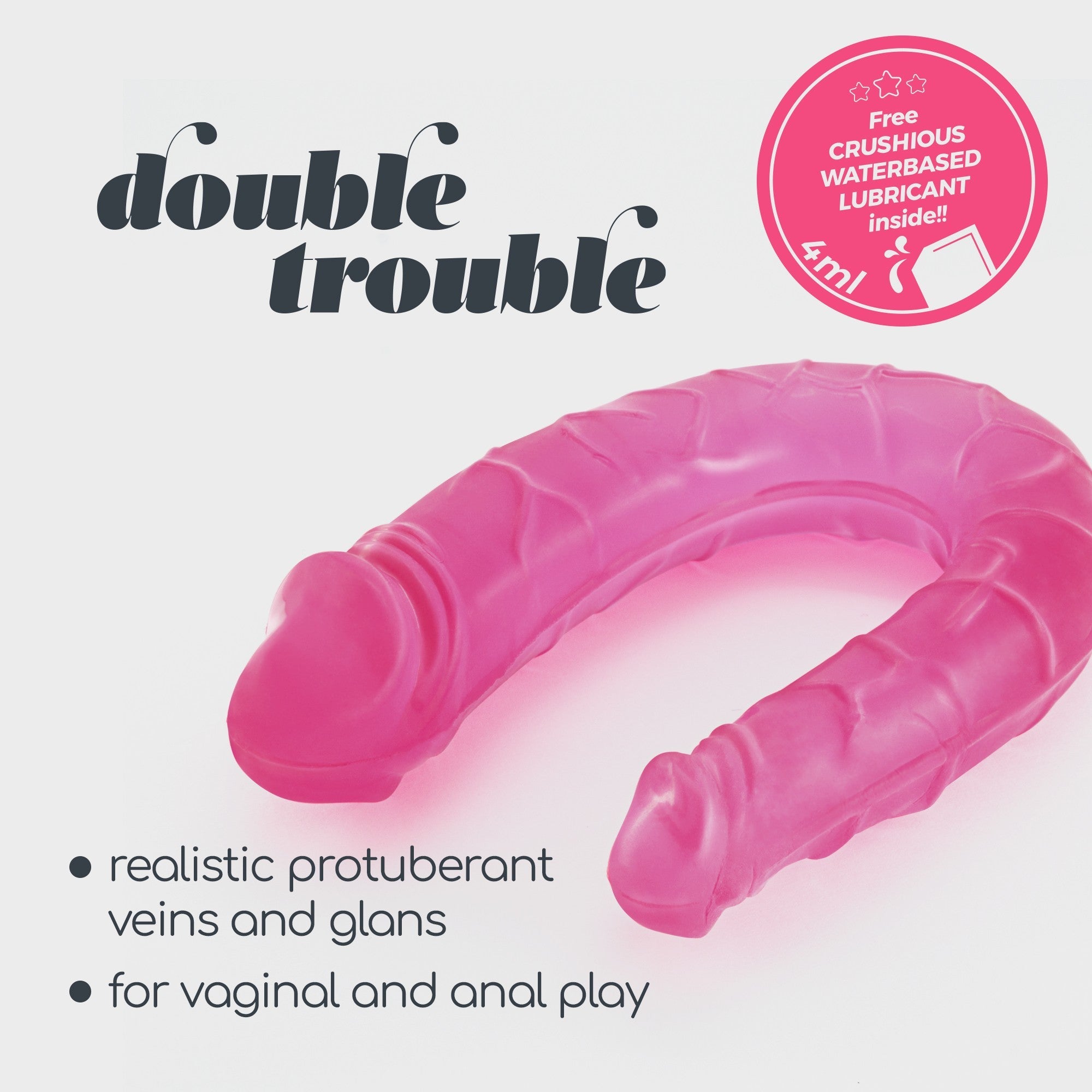 Double Trouble dildo doble de doble cara Crushious