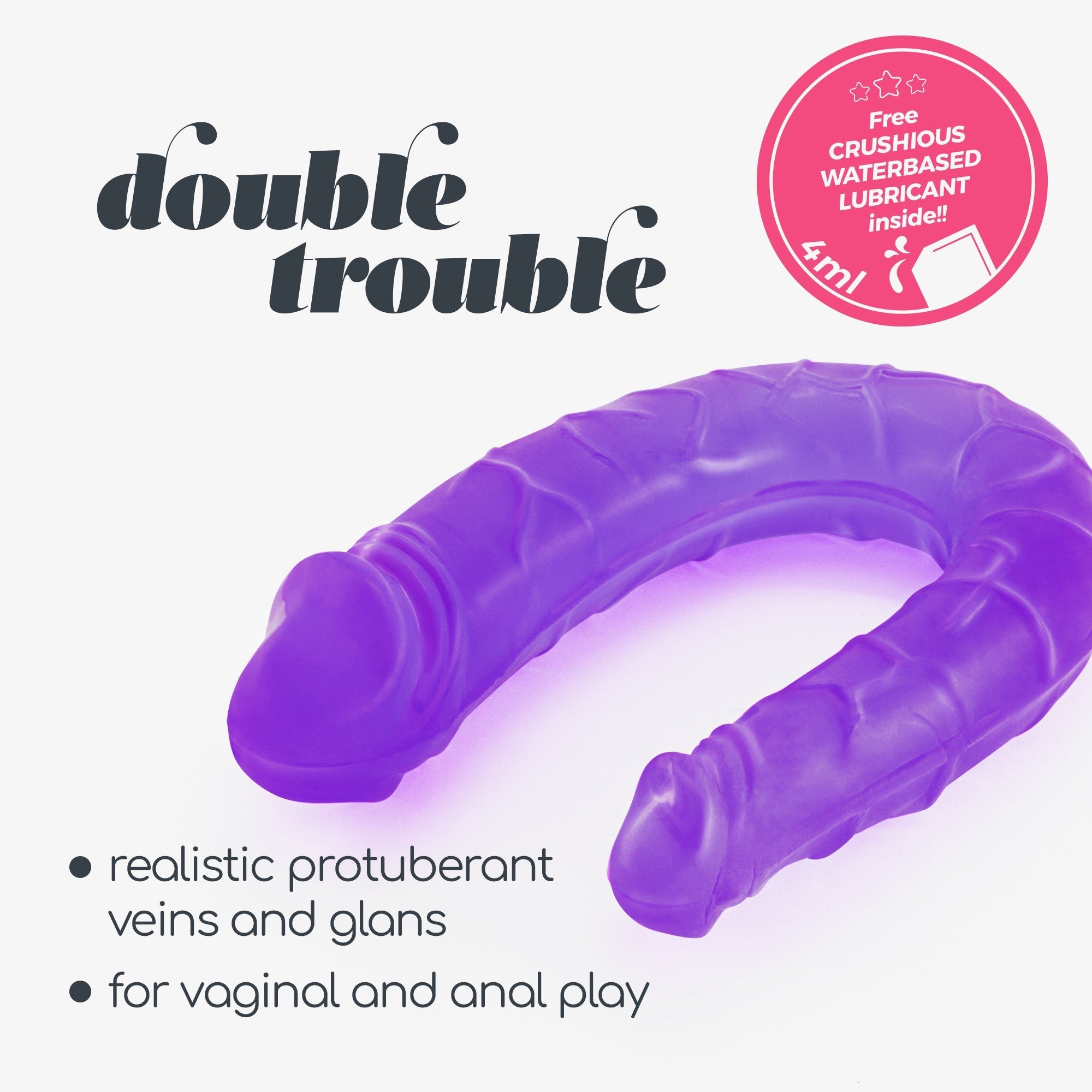 Double Trouble dildo doble de doble cara Crushious
