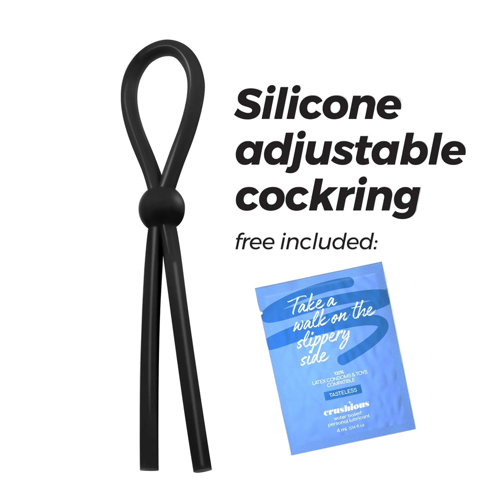 CRUSHIOUS | Billy The Ring – Anillo de Silicona Ajustable para el Pene y Lubricante