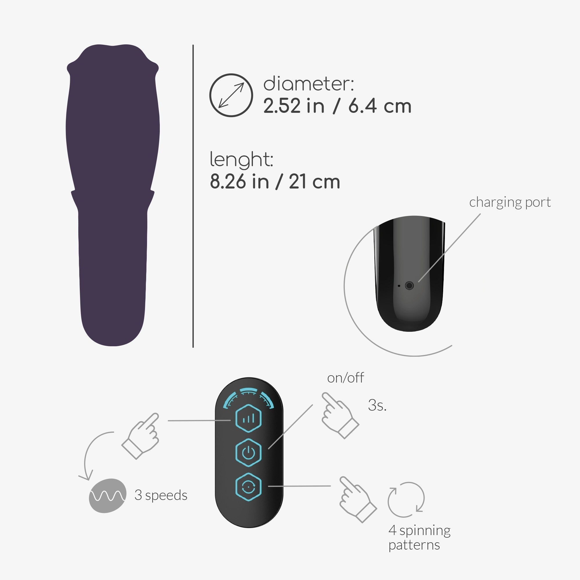 Masturbador giratorio Fellatrix para hombres Crushious