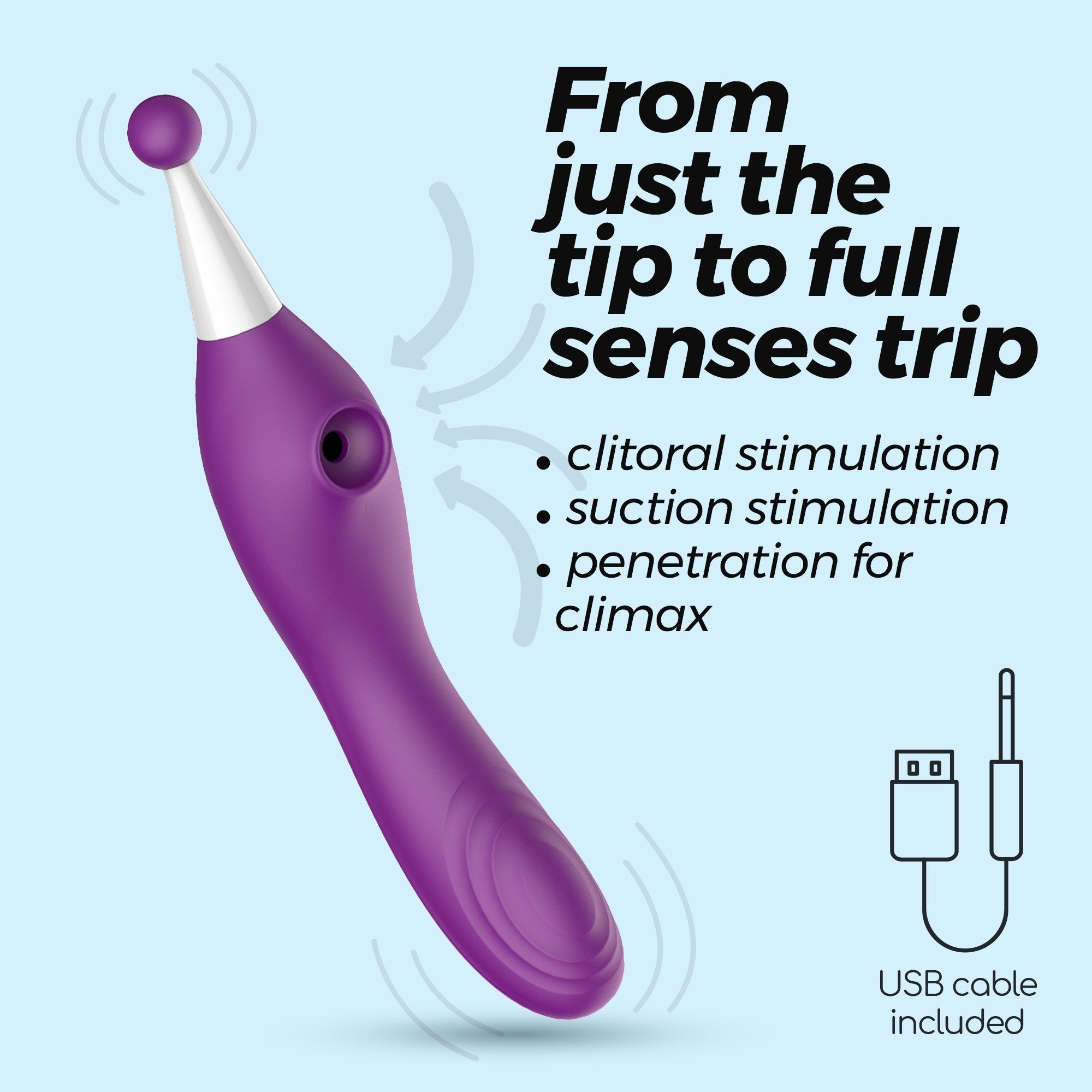 Estimulador de clítoris recargable Trinity Crushious