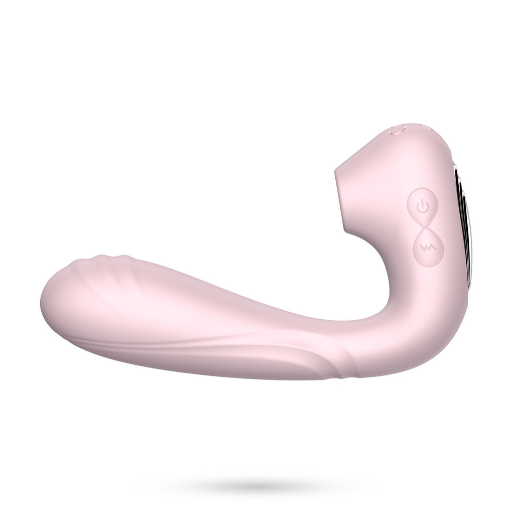 VIBRADOR Y ESTIMULADOR ROSA CON CONTROL REMOTO EN UNO Crushoius Pookie