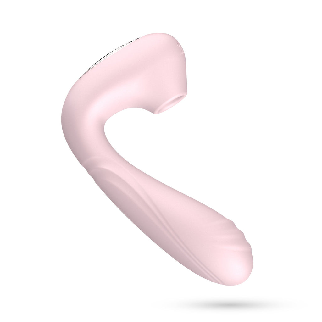 VIBRADOR Y ESTIMULADOR ROSA CON CONTROL REMOTO EN UNO Crushoius Pookie