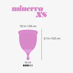 Copa menstrual Minerva XS (con bolsa o con bolsa y limpiador de juguetes)