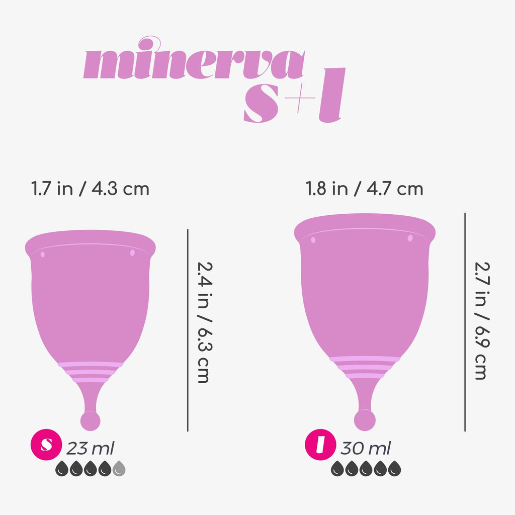 Crushious | Minerva S + L Menstrual Cups – With Pouch or With Pouch & Toy Cleaner