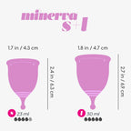 Copas menstruales Minerva S + L (con bolsita o con bolsita y limpiador de juguetes)
