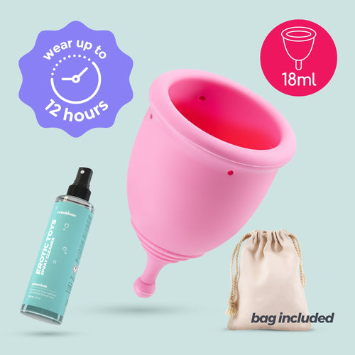Copa menstrual Minerva XS (con bolsa o con bolsa y limpiador de juguetes)