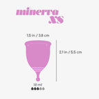 Copa menstrual Minerva XS (con bolsa o con bolsa y limpiador de juguetes)
