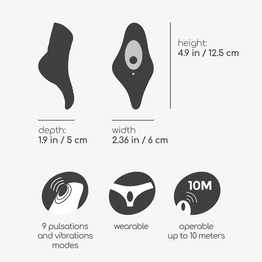 Vibrador de bragas con control remoto Mobula Crushious