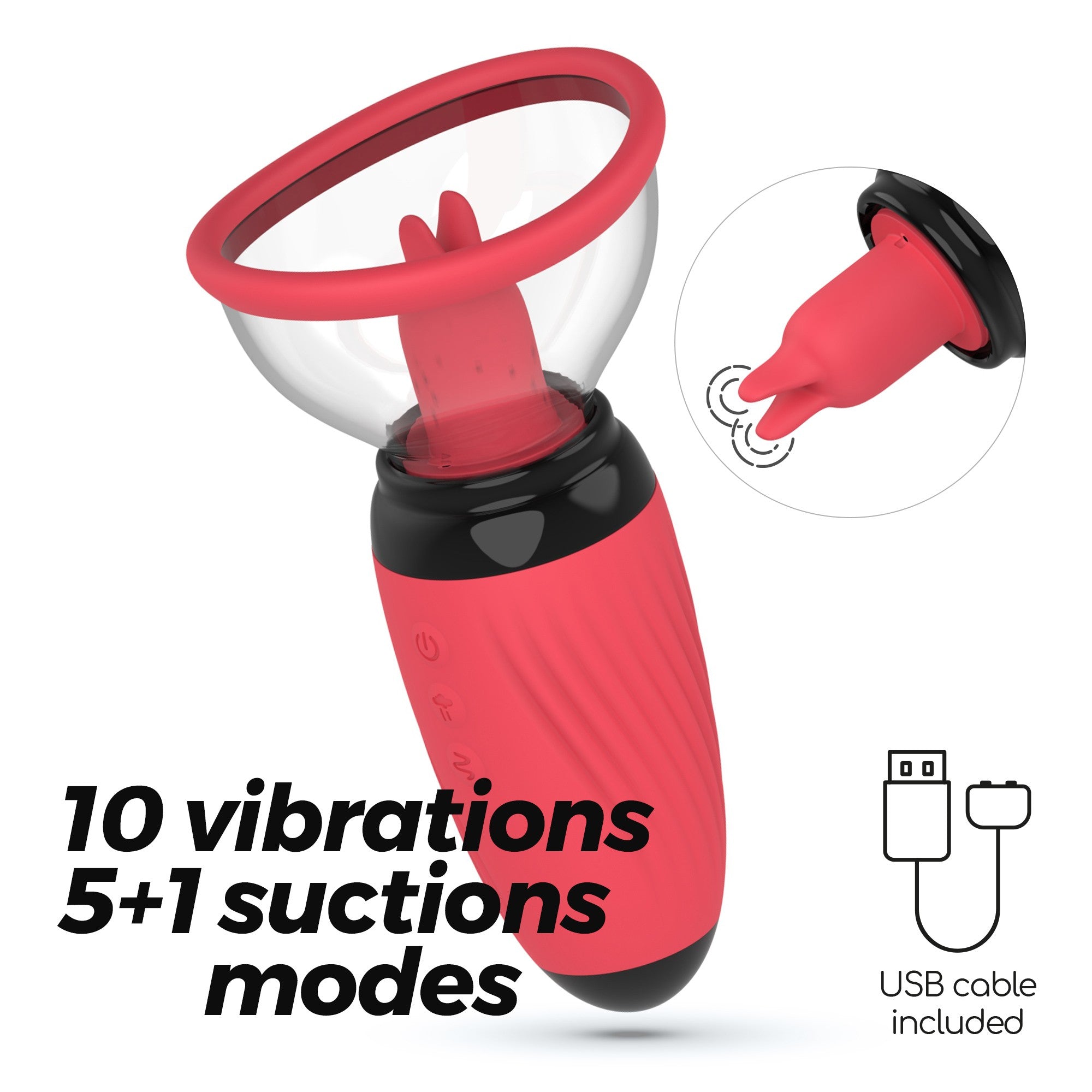 Estimulador de clítoris y pezones recargable Scarlet Crushious