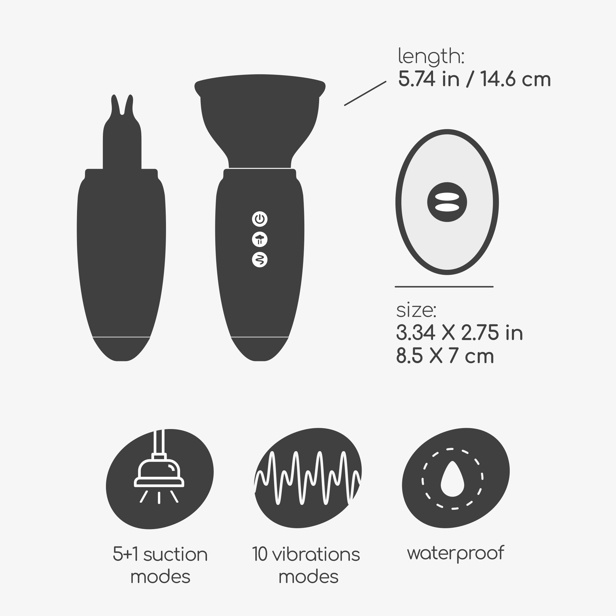 Estimulador de clítoris y pezones recargable Scarlet Crushious
