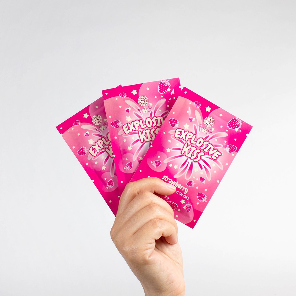 Secret Play | Popping Candies para sexo oral – 3 sabores (Fresa / Sandía / Menta) – 9 g