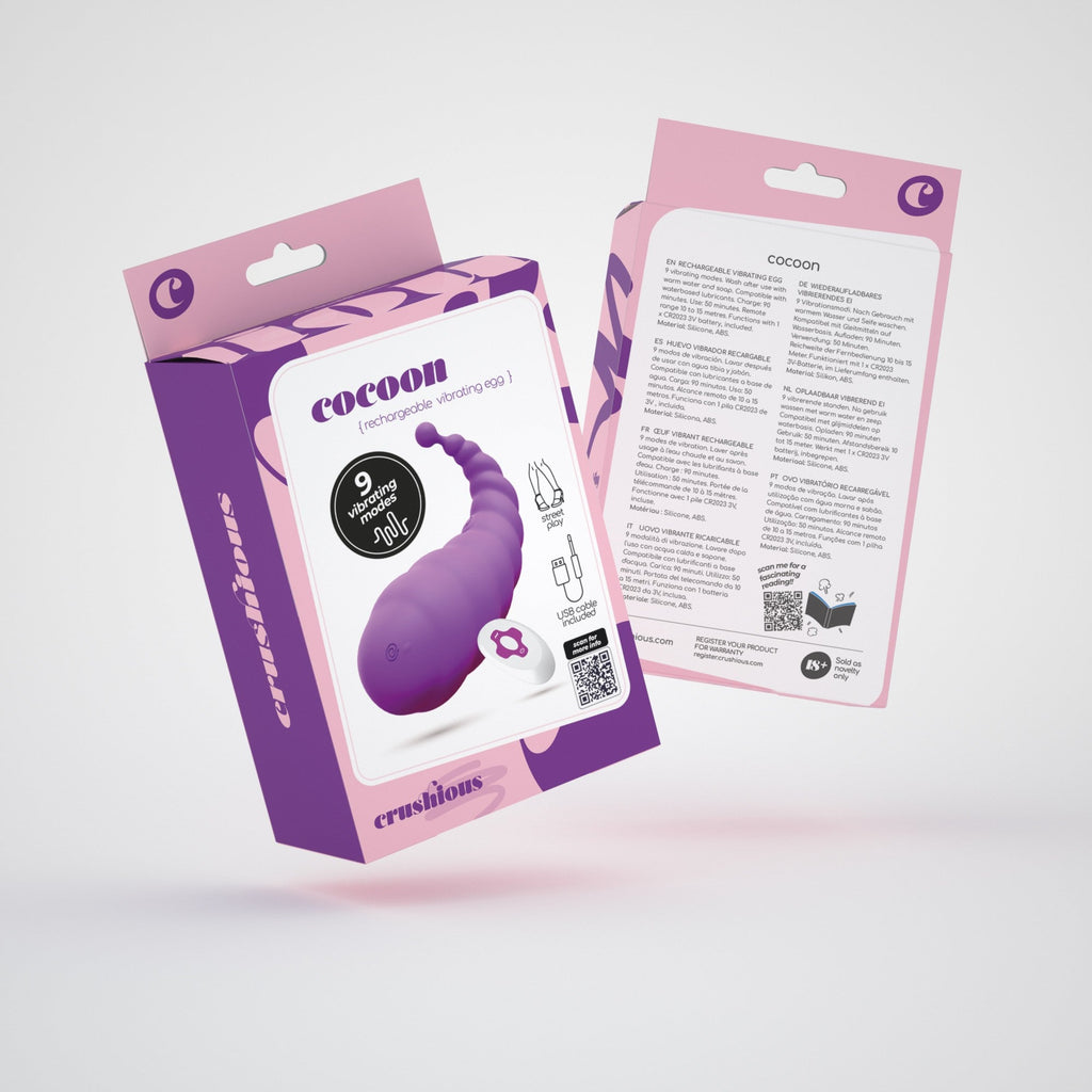 Vibrador inalámbrico recargable con control remoto Crushious Cocoon