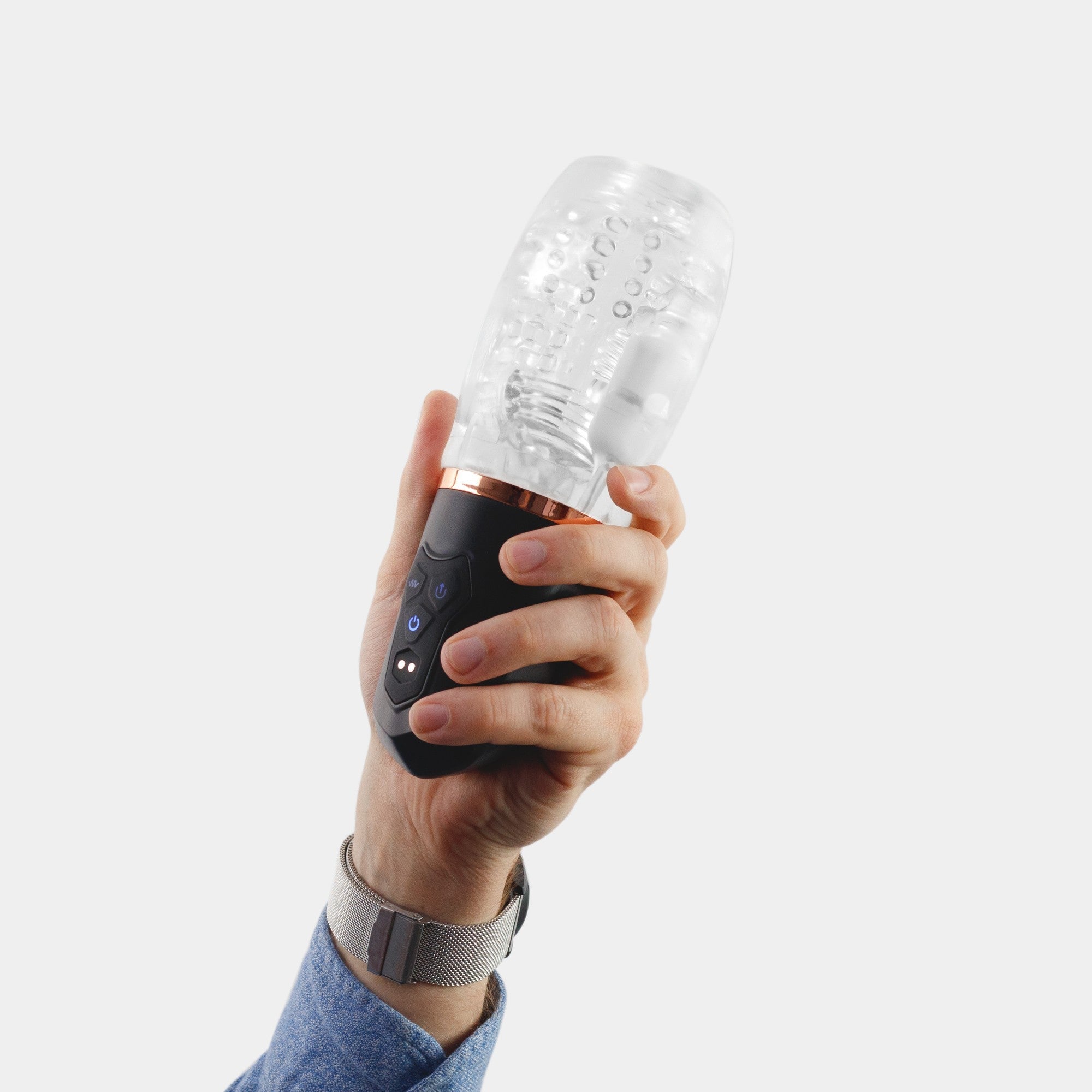 Masturbador recargable Quasar con succión Crushious