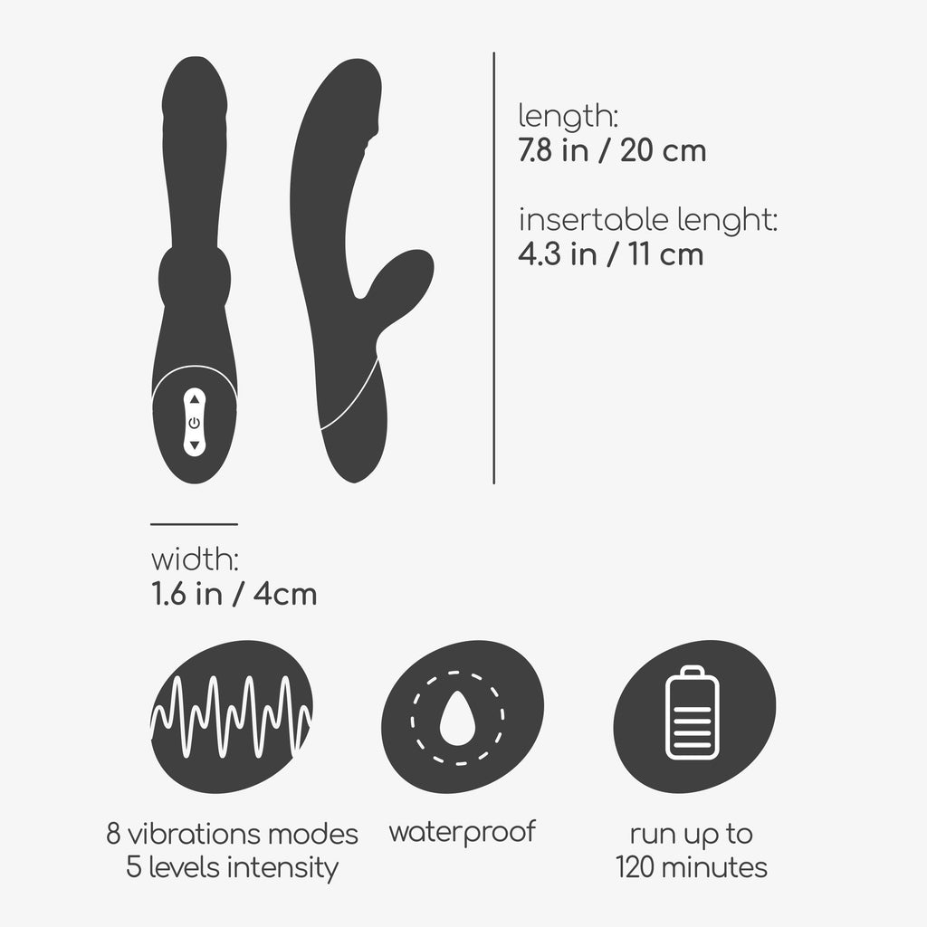 Vibrador de conejito recargable Dare Dong Crushious