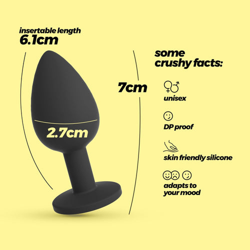 Crushious Camileo Pequeño plug anal con 4 joyas intercambiables